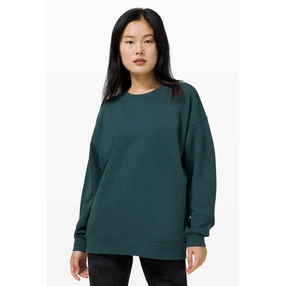 Lululemon Perfectly Oversized Crewneck Sweatshirt in Submarine, Size Medium - Picture 2 of 9